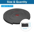 thumbnail image 2 of Uxcell 16.4 ft Ribbed Rubber Seal Strip, Self-Adhesive EPDM Foam Weather Stripping for Boat, RV, Auto, Truck, Marine, 2 of 5