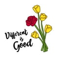 thumbnail image 2 of Home Wall Decal - Different is Good - Cute Quote Design Cute Doodle Spring Tulip Flowers with Rose - Proudly Hand Made Decal - Size: 40 In(W) x 40 In(H), 2 of 5