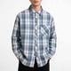 thumbnail image 2 of Mens Casual de Manga Corta Botón Abajo Camisas de Manga Larga a Damas Bolsillo Tee Cuello Turndown, 2 of 9