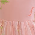 thumbnail image 6 of HOMADLES Teen Girl Clothes Dress Crewneck Mesh Bow Print Summer Breathable Sleeveless Print Princess Dress Pink 3 T, 6 of 9