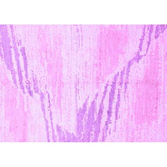 Ahgly Company Indoor Rectangle Solid Purple Modern Area Rugs, 7' x 10'