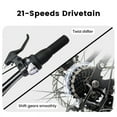 thumbnail image 5 of 24 Inch Mountain Bike Full Suspension 21-Speed Grip Shifters High Carbon Steel Frame Mechanical Disc Brakes Unisex for Adults, 5 of 7