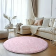 thumbnail image 3 of SARAG 5'x5' Round Rugs for Bedroom,Fluffy Rugs for Living Room Kids Room,Home Decor Shaggy Carpet Fuzzy Plush Rug for Nursery Room,Pink, 3 of 8