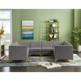 thumbnail image 4 of Meridian Furniture Alina Grey Velvet Modular Sectional, 4 of 19