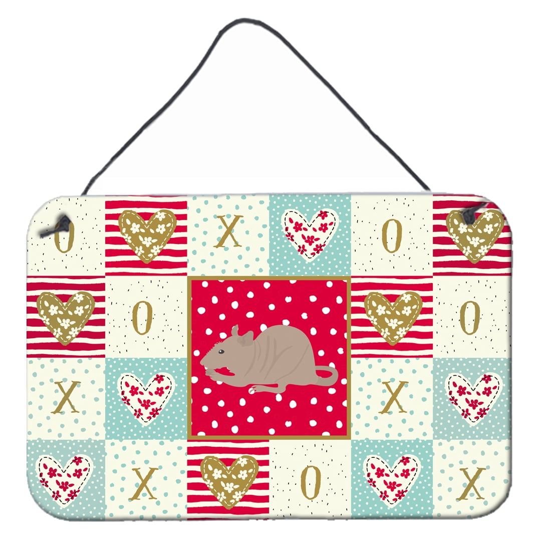 LOVE RAT（RED Ver.) Carolines Treasures CK5456DS812 Black Rat Love Wall or Door