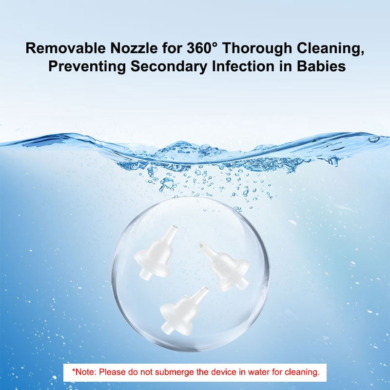 YA YATECH Portable Electric Baby Nasal Aspirator, 3 Suction Levels Low Noise Nose Cleaner with Music Light Anti Backflow Design for Newborn Infants 整改要点