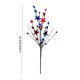 thumbnail image 3 of Adornos florales patrióticos en forma de estrella, rojos, blancos y azules, tallos artificiales para rellenar jarrones en el Día de la Independencia, decoración navideña para el hogar. Ramas d, 3 of 6