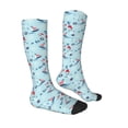 thumbnail image 4 of Lsque Sailboats Anchors Printed Crew Socks Men's Women's LightWeight Thin Casual Calf Socks ,Knee High Socks,Cotton Socks, 4 of 8
