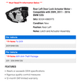 thumbnail image 2 of Rear Left Door Lock Actuator Motor - Compatible with 2009, 2011 - 2016 BMW 535i 2012 2013 2014 2015, 2 of 2