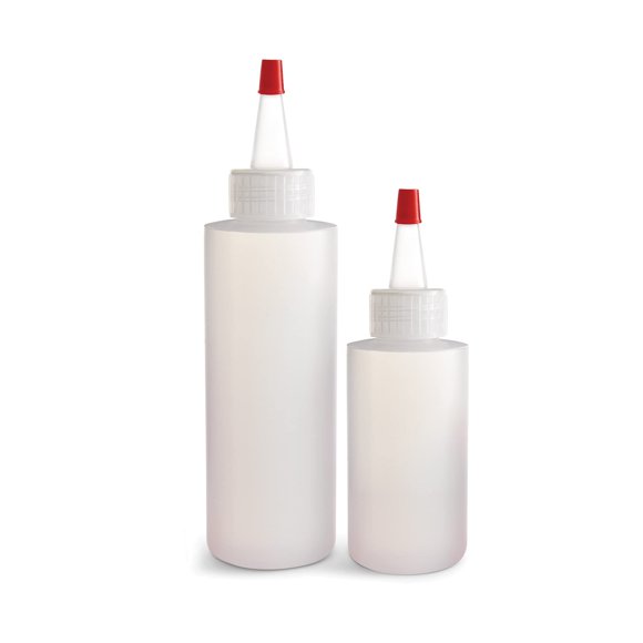 Mrs. Anderson'S Baking Mini Botellas Exprimibles Con Tapas Transparentes, Juego De 2 Piezas De 2 Onzas Y 4 Onzas
