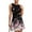 Black, variant on WTOBBY Women's Summer Casual Round Neck Sleeveless Floral Print Vest Sundress with Smocked Back and Elastic Waist for Daily Wear and Errands,BeigeS