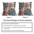 thumbnail image 4 of Blue Orange Pillow Covers 16x16 Set of 2 Retro Sunflower Flowers Print Decorative Throw Pillows Outdoor Modern Art Floral Pillowcase Square Linen Cushion Case for Home Sofa Couch Bed, 4 of 6