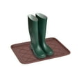 thumbnail image 4 of Stalwart All Weather Boot Tray - Small Water-Resistant Plastic Utility Shoe Mat for Indoor and Outdoor Use in All Seasons (Brown), 4 of 6