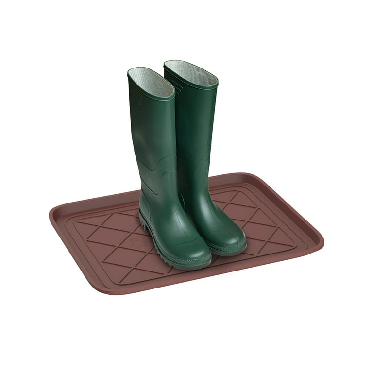 Gardeners Supply Company Large Boot Tray | Multi-Purpose All Weather  Waterproof Indoor and Outdoor Shoes Mat Made with 100% Recycled Plastic |  46-1/2
