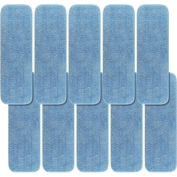 Replacement Microfiber Pad for Rubbermaid Commercial 18 Inch and 17 Inch Mop - 10 Pack Wet & Dry Commercial Reusable Mop Refills Fit for Any Microfiber Flat Mop System 18" and 17"