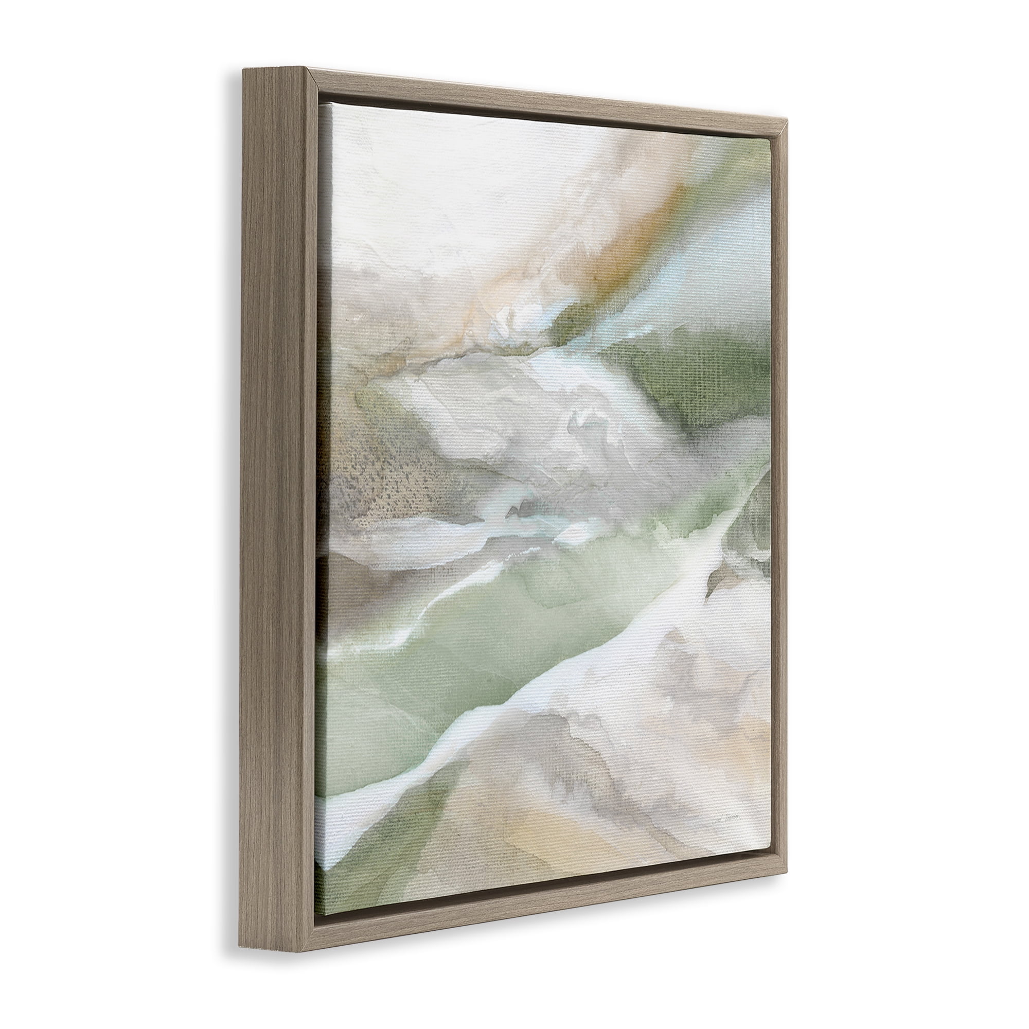 Stupell Industries Serene Misty Landscape Brown Framed Floater Canvas Wall Art, design by Carol Robinson