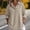 Beige, variant on Women's Corduroy Top with Half Button Down, Collared Long Sleeve Pullover Blouse, Loose Fit Casual Tunic Top for Fall Winter