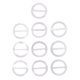 thumbnail image 2 of 10pcs Moda Ronda Bufanda Hebilla Clip Holder para s - 3 Blanco 3 Fernando Clip del anillo de la bufanda, 2 of 8