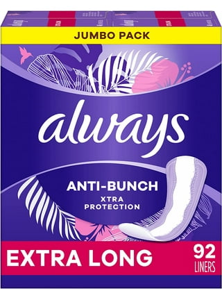 Always Xtra Protection 3-in-1 Daily Liners for Women, Extra Long Length  with Leakguard, 32 CT