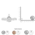 thumbnail image 5 of 18K White Gold 1 3/8 Cttw Diamond Pear Shaped Composite Style Engagement Ring (F-G Color, VS1-VS2 Clarity) - Ring Size 6.5, 5 of 7