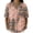 Light pink, variant on Colorblock Paisley Print Henley Top for Women, Short Sleeve V-Neck Button Down Tunic - Boho Patchwork Casual Blouse with Curved Hem Multicolor M