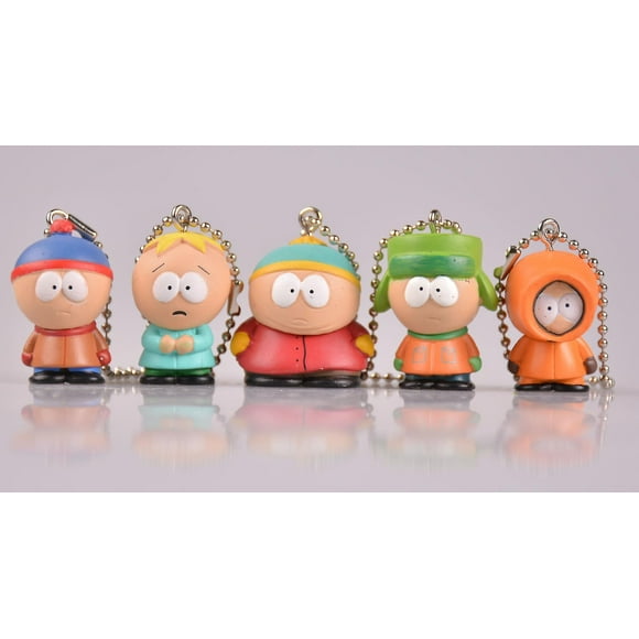 South Park 5 Pcs Set Bad Boys Paradise Keychain Pendants Figures