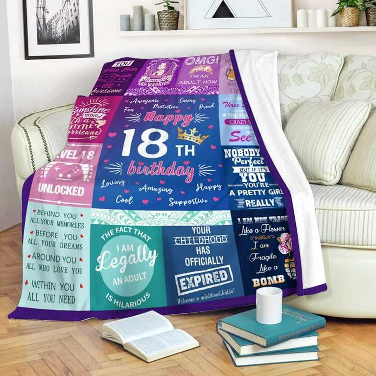 18th Birthday Gifts for Girls 18 Year Old Birthday Gifts 18 Year Blanket  Gifts 18th Funny Gift Idea 18th Birthday Gift Ideas Gifts for 18 Year Old