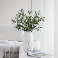 thumbnail image 4 of leaveforme 3Pc Artificial Olive Branch Plants Faux Olive Branches Stems Fake Olive Tree Branches Plastic Branches Green Plants Bushes, 4 of 8