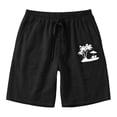 thumbnail image 4 of CONZONE Mens Casual Shorts Elastic Waist Drawstring Summer Beach Shorts For Men Hawaiian Graphic Lightweight Loose Fit Outdoor Shorts With Pockets, 4 of 6