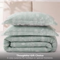 thumbnail image 6 of U by Bedsure 3 Pieces Sage Green Queen Size Comforter Sets, Cute Flowers Botanical Lightweight Soft Bedding Set With 2 Pillow Shams, 6 of 11