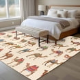 thumbnail image 4 of 8'x10' Area Rugs, Summer Camels Indoor Outdoor Area Rug for Living Room Bedroom, Farmhouse Retro Cartoon Desert Animals Washable Bathroom Rugs Kitchen Floor Carpet Mats Home Decor Aesthetic, 4 of 8