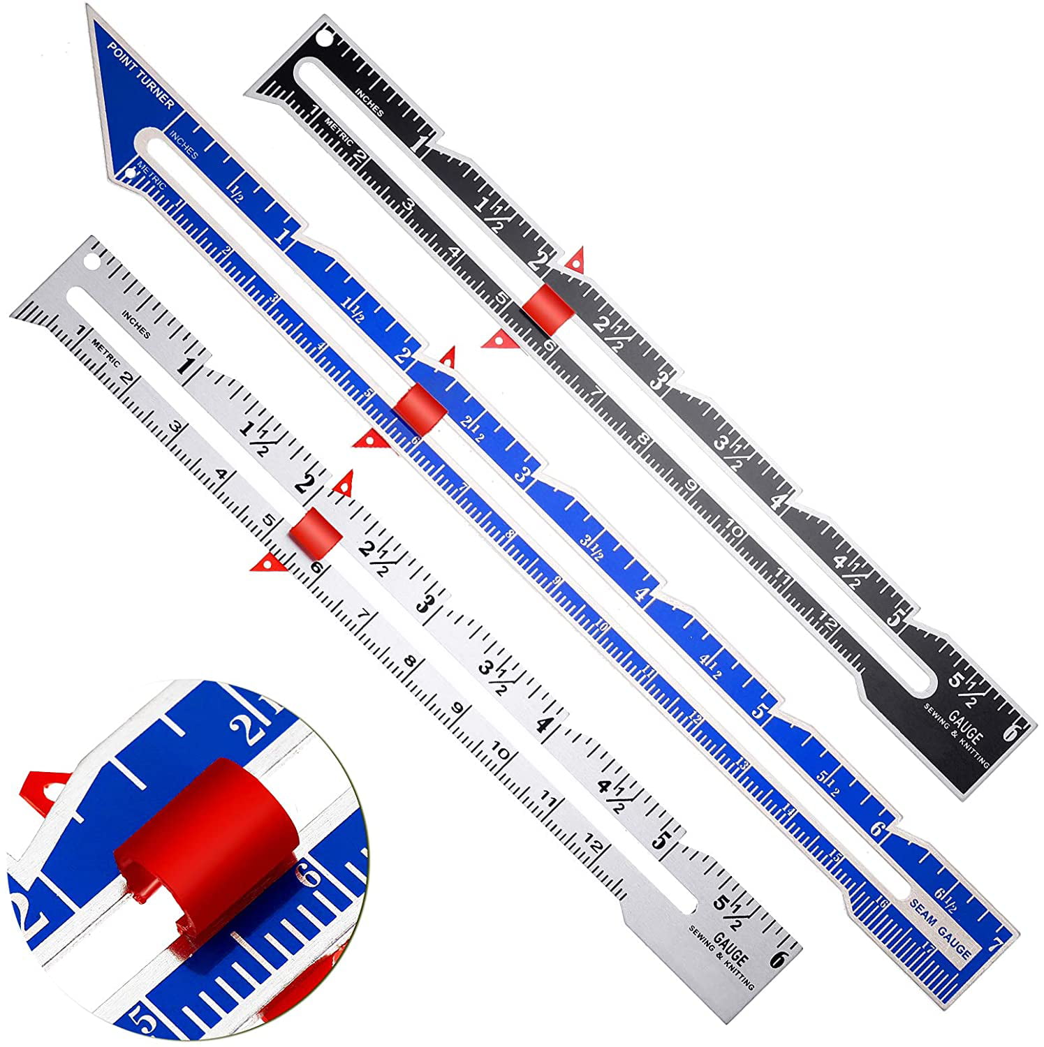 Tools Patchwork Tailor Ruler Sewing Accessories Seam Ruler Measuring Gauge