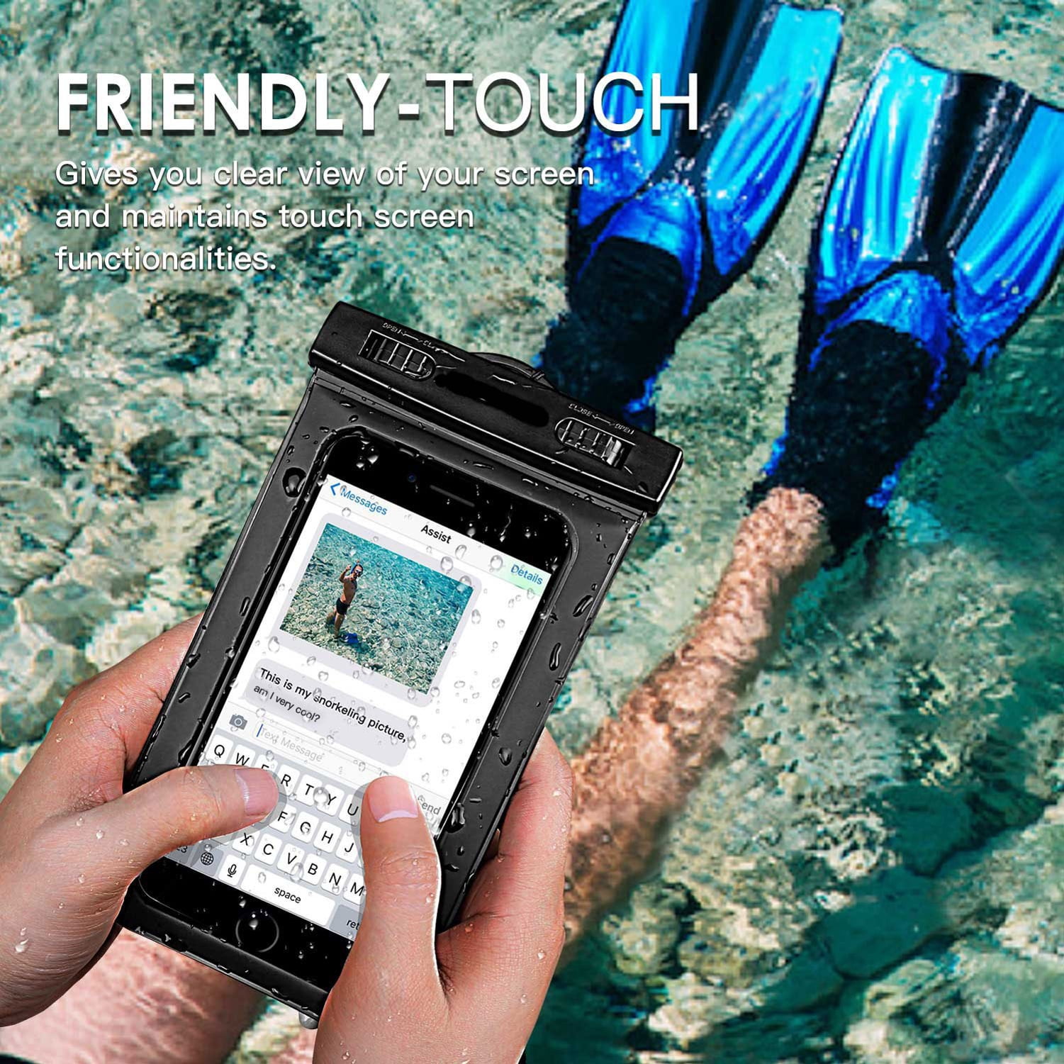 Compatible With Moto G7 Power - Underwater Case Waterproof Dry Bag IPX8 Cover P6Q for Motorola Moto G7 Power
