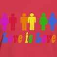 thumbnail image 3 of CafePress - Love Is Love Women's Dark T Shirt - Women's Traditional Fit Dark T-Shirt, 3 of 4
