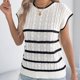 thumbnail image 5 of Blusas de Encaje de Manga Corta con Capucha de Cuello Redondo, 95% Poliéster 5% Spandex Camiseta Superior, 5 of 8