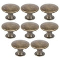 thumbnail image 1 of 8 Pcs Poignée de Tiroir à Tête Ronde Antique Bouton de Meuble à Trou Unique (Bronze), 1 of 8