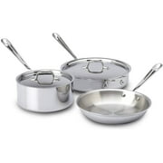 All-Clad D3 Stainless 3-ply Bonded Cookware Set, 5 piece Set