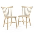 thumbnail image 2 of Furniture of America Winsto Spindle Back Solid Wood Side Chairs, Set of 2, White Oak, 2 of 15
