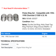 thumbnail image 2 of Piston Ring Set - Compatible with 1996 - 1998 Chevy C1500 4.3L V6 1997, 2 of 2