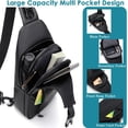 thumbnail image 4 of Liten Sling Bag Lättviktig Bröstväska, Vattentäta Axelväskor, Crossbody-väskor med USB-laddningsport, Unisex Sling Ryggsäck Väska för Sport, 4 of 5