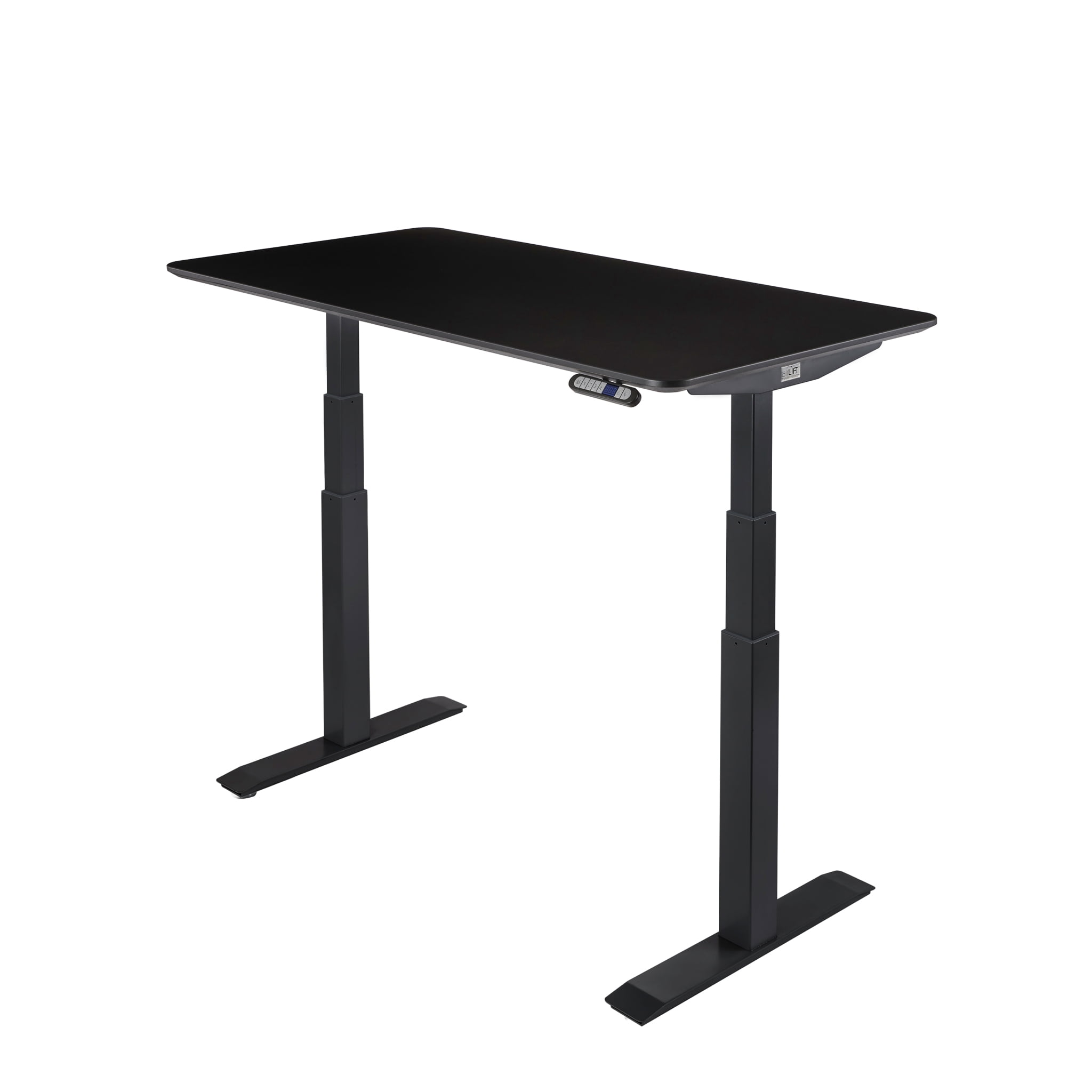 Seville Classics AIRLIFT S3 Electric Height-Adjustable Standing Desk with Ergo Table Top with Beveled Bottom Edges, 54" x 30"