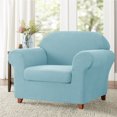 thumbnail image 3 of Subrtex Sofa Cover 1 Piece Slipcover with extra Stretch Cushion Seat Cover, Armchair, Steel Blue, 3 of 8