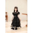 thumbnail image 3 of Vestido de Wednesday Addams para niñas, niños, familia, nunca más, disfraz de Cosplay, uniforme de Academia, vestidos de baile, traje de Halloween, 3 of 3