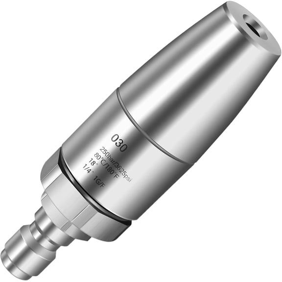 Tesyar 360° Rotating Turbo Nozzle, 3625 PSI Stainless Steel Pressure Washer Tip with 1/4" Quick Connect, 3.0 GPM