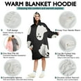 thumbnail image 5 of Wearable Oversized Blanket,Black Halloween Ghost Silhouettes Wearable Blanket Hoodie for Adults,Cozy Hooded Blankets with Super Pockets,Super Warm Fuzzy Pullover for Women & Men, 5 of 6