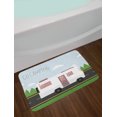 thumbnail image 2 of RV Bath Mat, Summer Camp Concept Motorhome on the Road Outdoor Activity and Vacation Illustration, Plush Bathroom Decor Mat with Non Slip Backing, 29.5" X 17.5", Multicolor, by Ambesonne, 2 of 2