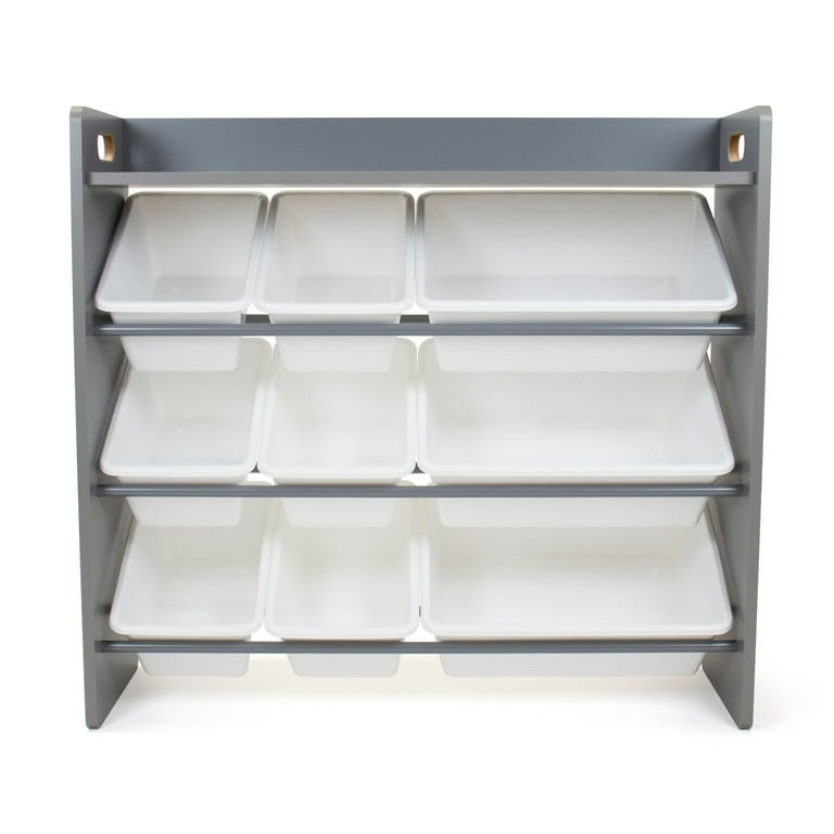 Humble Crew Inspire Grey Toy Organizer with Shelf and 9 Storage Bins