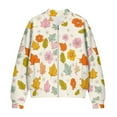 thumbnail image 4 of DISNIMO Flower Printed Jackets for Women Long Sleeve Sweatshirts Zip Up Outwear Fall Winter Clothes, S, 4 of 7