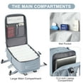 thumbnail image 3 of Large Travel Backpack for Women Men Airplane Approved, Carry on Backpack for Men Personal Item Travel Bag Carry on Flight, Waterproof Laptop Backpack Casual Daypack for Hiking with Shoes Compartment, 3 of 7
