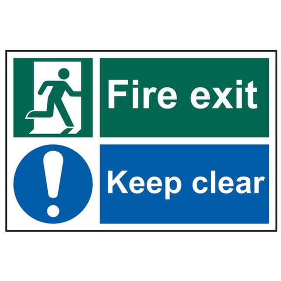 Scan - Fire Exit Keep Clear - PVC 300 x 200mm